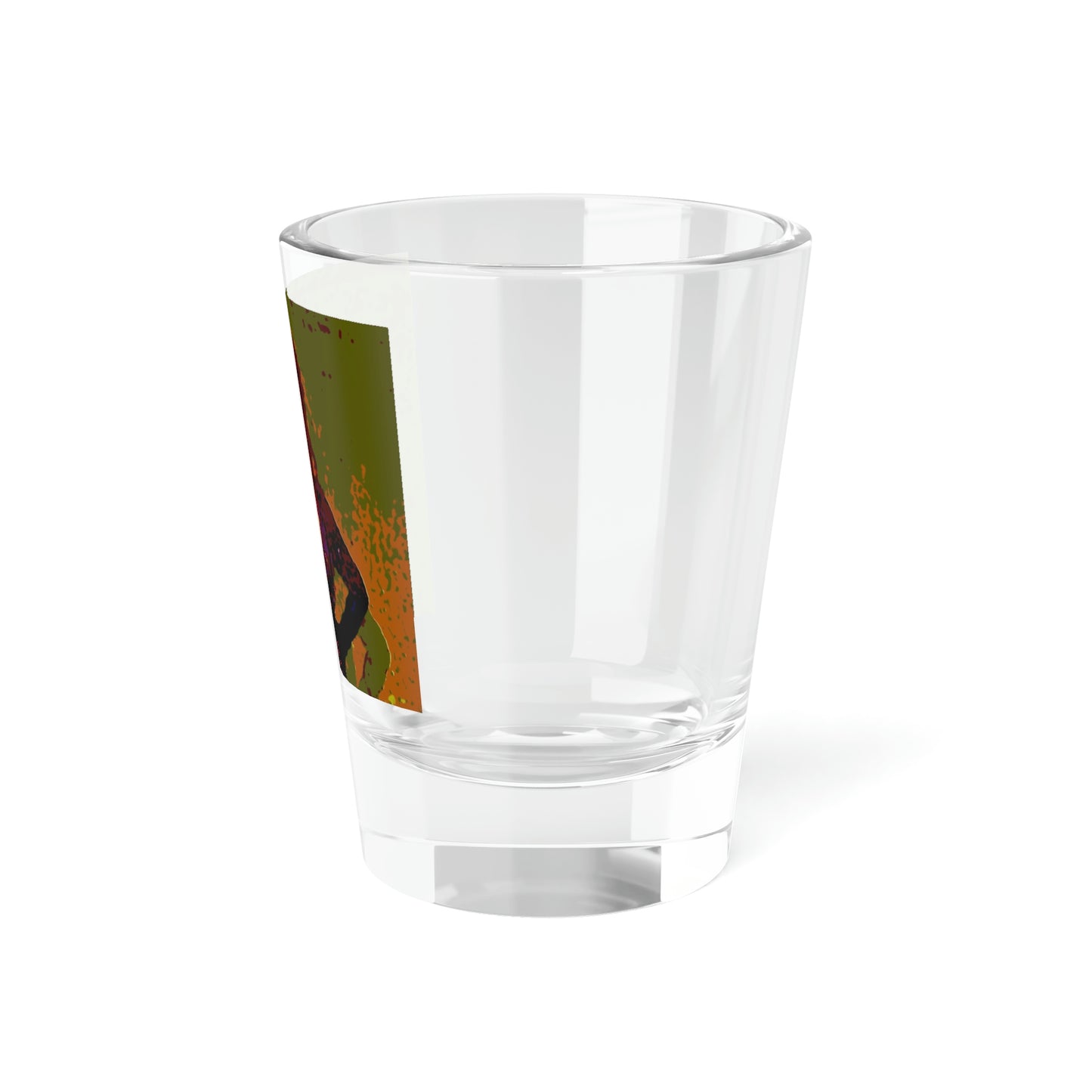 Shot Glass, 1.5oz ...  A Colleague Overseas ... 'Enjoying A Fag' ... Original Works ... "April Fools 2023" ... Hot-Tranny-Smoke ...
