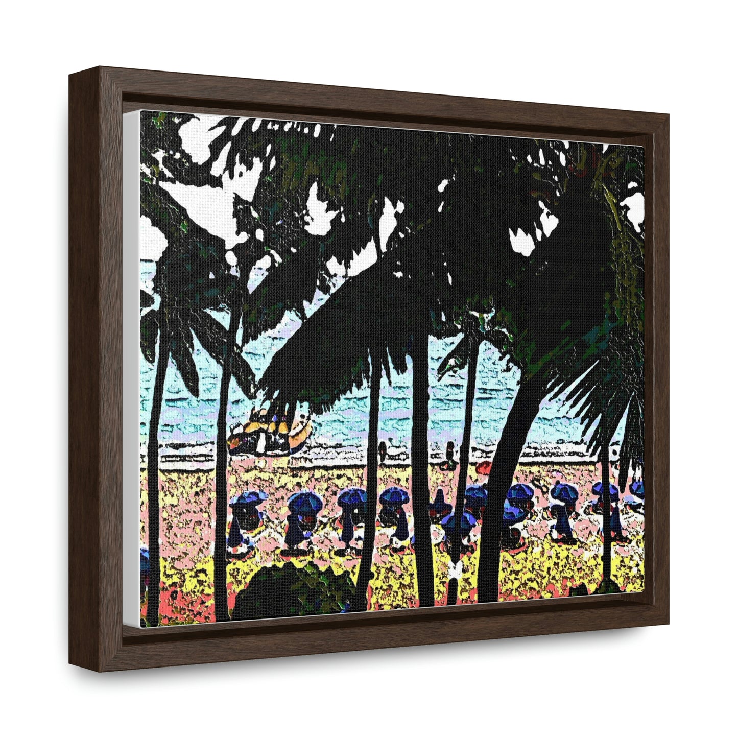 Gallery Canvas Wraps, Horizontal Frame ... "A Beautiful Beach Amongst The Palms" ... The Outrigger Waikiki, Honolulu, Oahu ... Original Works ...