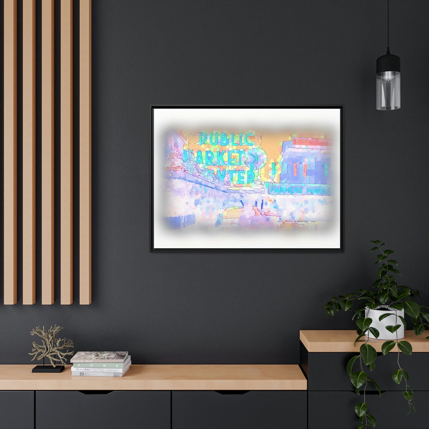 Matte Canvas, Black Frame ... PPM: Pike Place Market ... Original Work ... Winter 2022 ...