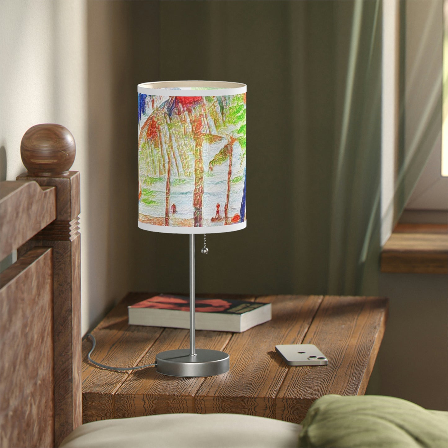 Lamp on a Stand, US|CA plug ... "The Royal Hawai'ian: Waikiki Beach_Beach" ... Honolulu, HI ... Ocotber 2014 (Halloween) ... Original Works ...