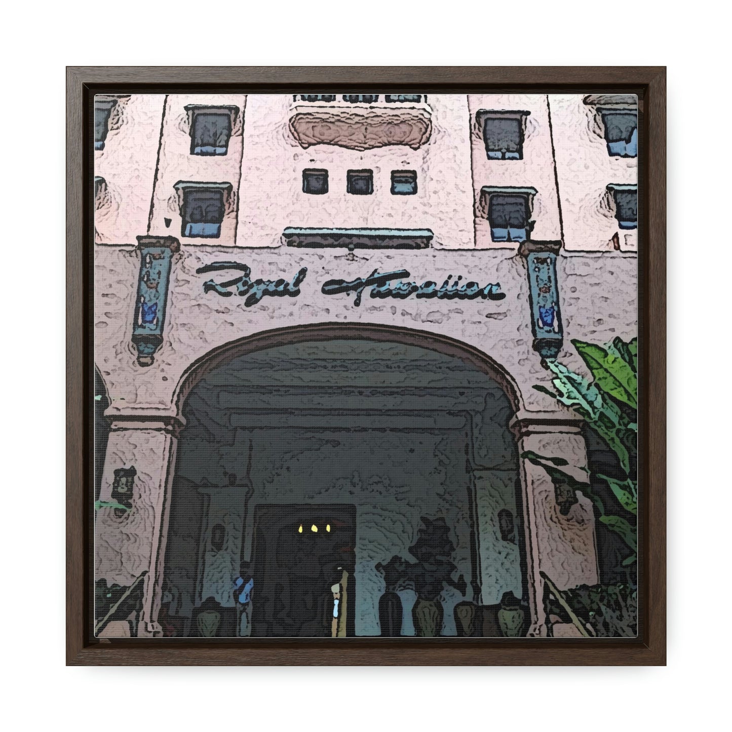 Gallery Canvas Wraps, Square Frame ...  "La Grande Entree" At: 'The Pink Palace' ... The Royal Hawai'ian ... Honolulu, HI ... '27Oct2014' ... Original Works ...