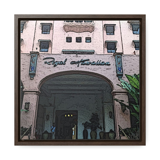 Gallery Canvas Wraps, Square Frame ...  "La Grande Entree" At: 'The Pink Palace' ... The Royal Hawai'ian ... Honolulu, HI ... '27Oct2014' ... Original Works ...