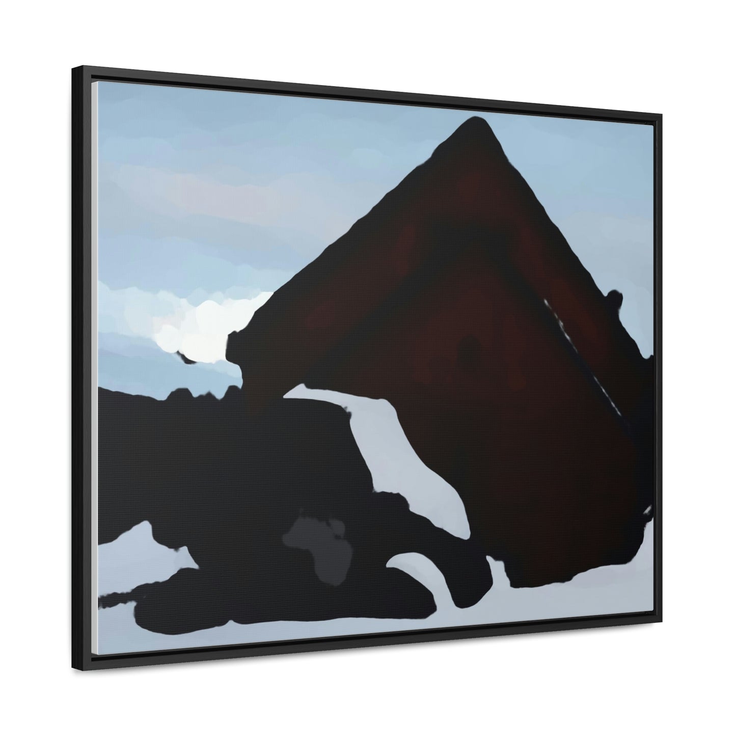 Gallery Canvas Wraps, Horizontal Frame ... After An Intense Snow Storm ... 'Digging Out' ... A Vehicle & Cabin "In The Mountains" ... March 2023 ... Original Works ...