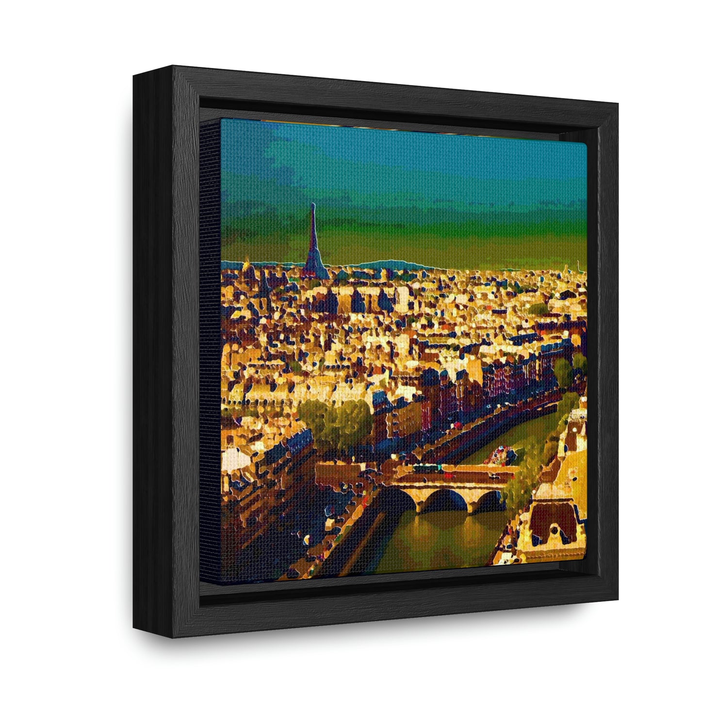 Gallery Canvas Wraps, Square Frame ... Au Paris ... "Along The River Seine" ... Barbara Joan Bonnel-Holt: 1972 ... Original Works ...