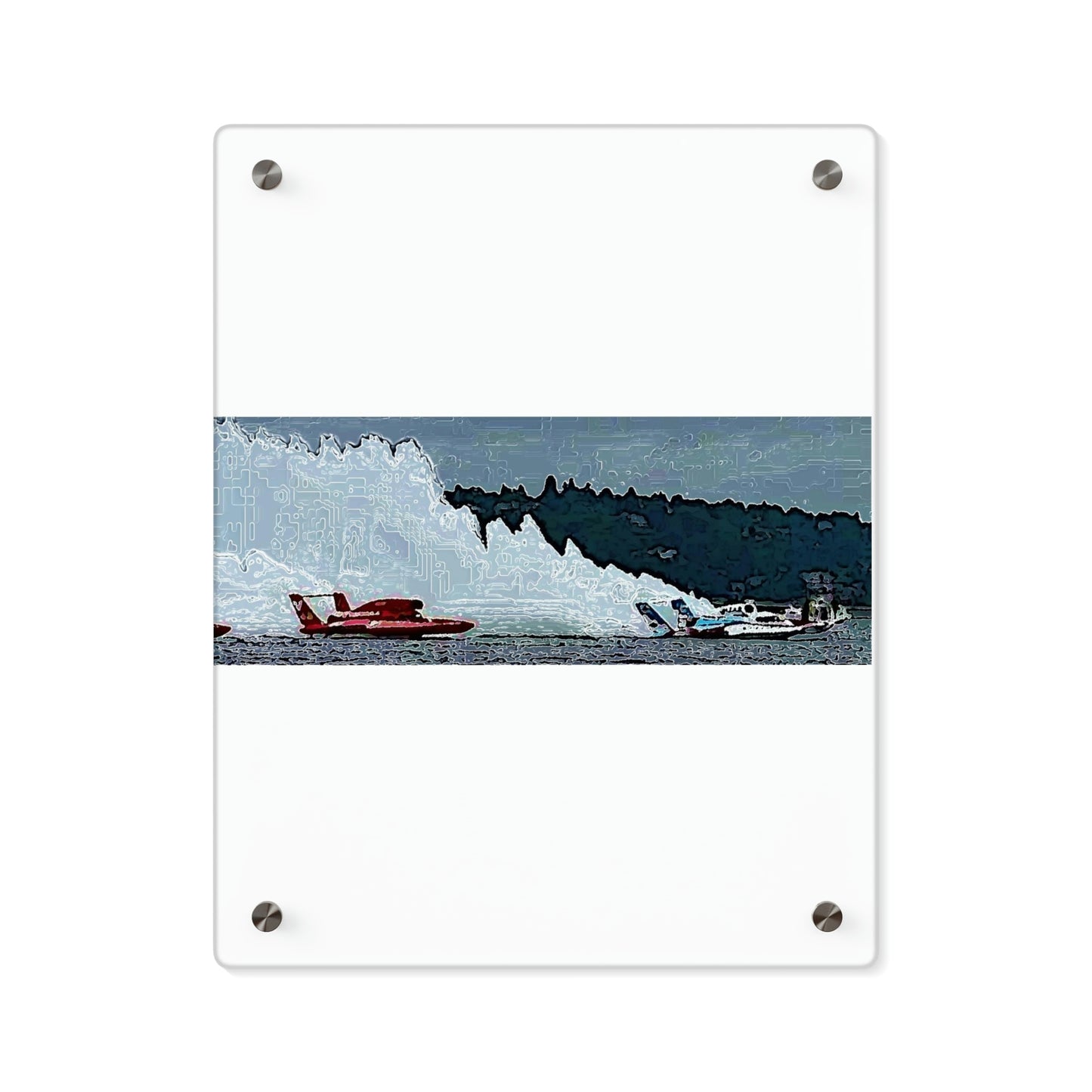 Acrylic Wall Art Panels ... Seattle Columbia Cup On Lake Washington ... "Dave Wilcox Heads For The Win" ... Associate Gift-Photo ... Original Works ...