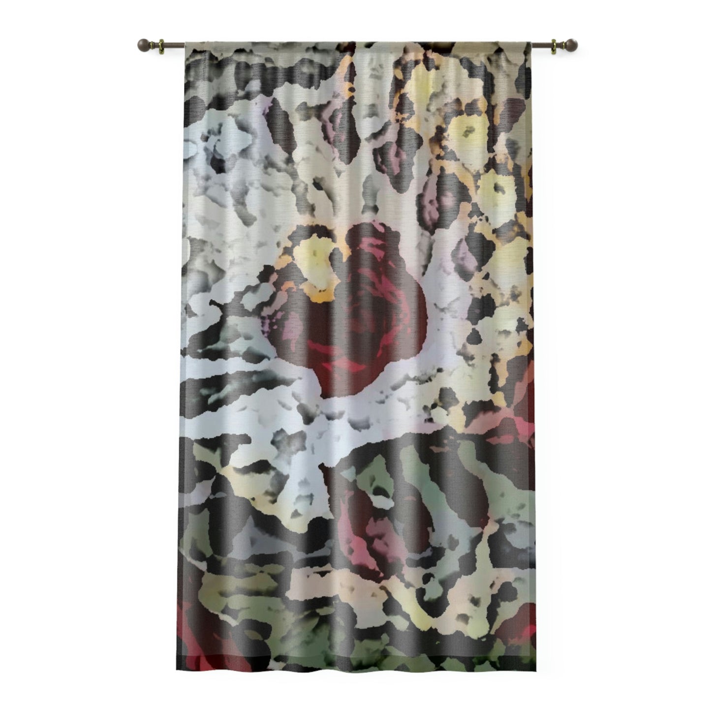 Window Curtain ... "A Friendly Flower" ... Pointsettia 'Pointing' ... Original Works ... (Supplied Photograph) ...
