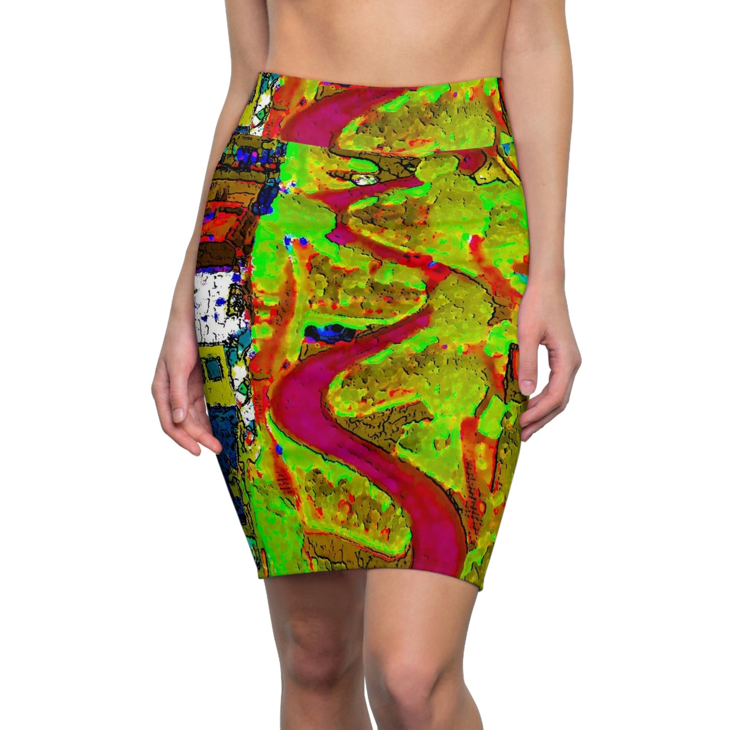 Women's Pencil Skirt ... A Crazy Street ... 'Eight Winding Curve-Switchbacks' ... "Lombard Street, San Francisco, CA' ... Family Archives: 1970's ... Original Works ...
