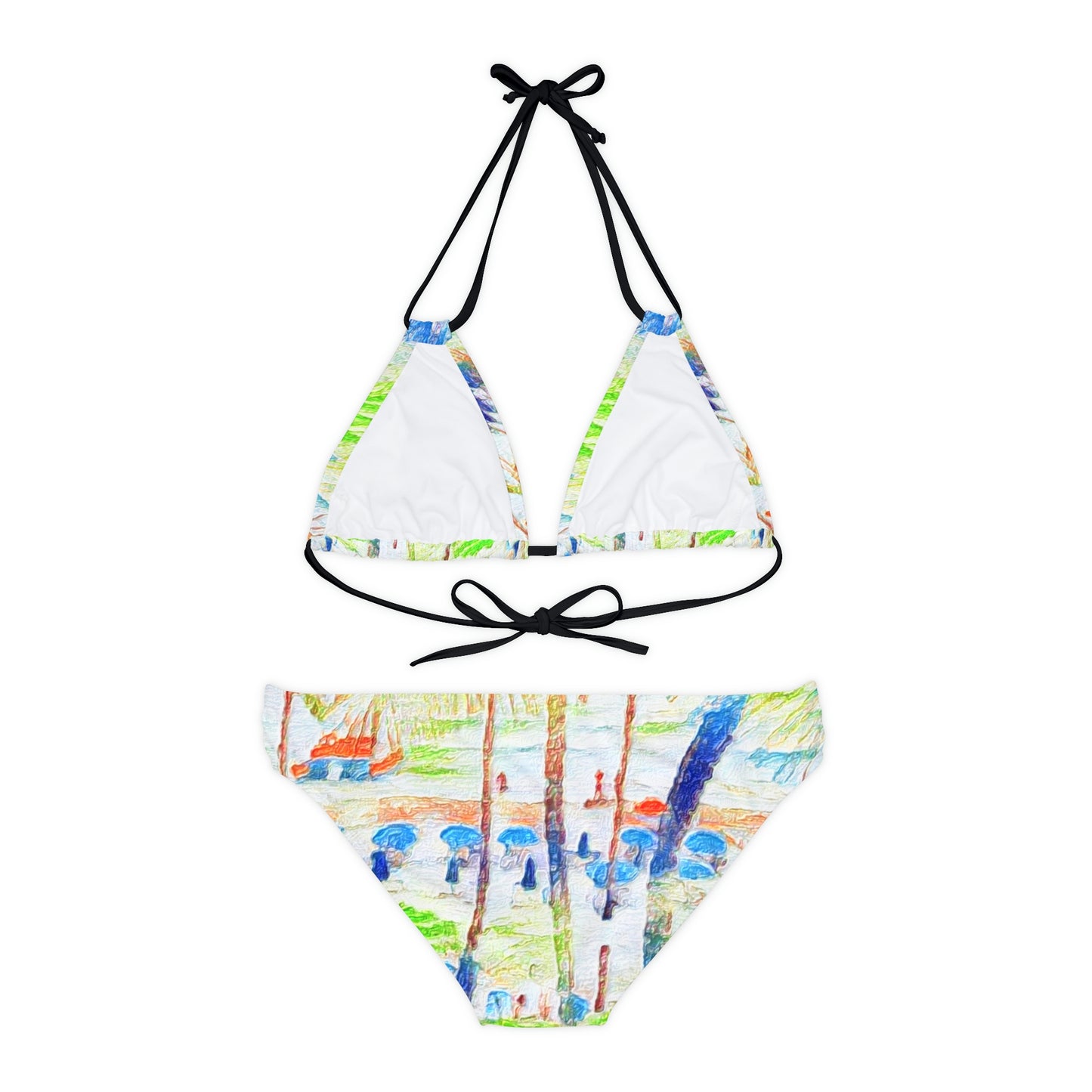 Strappy Bikini Set (AOP) ... "The Royal Hawai'ian: Waikiki Beach_Beach" ... Honolulu, HI ... Ocotber 2014 (Halloween) ... Original Works ...