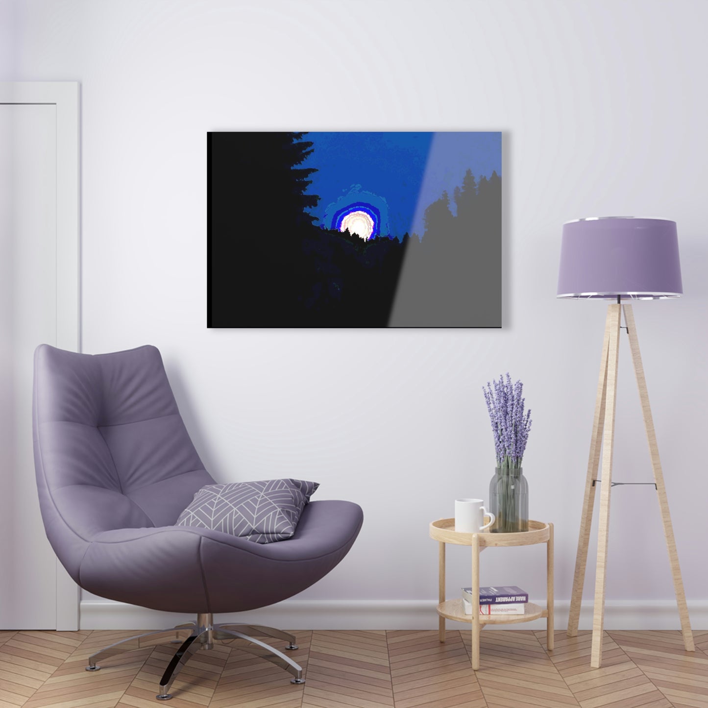 Acrylic Prints ... "The Road Home" ...' Over The River & Through The Woods To? ...' ... Moonscape Near Elk City, Idaho ... Original Works ... 5Jan23 ...