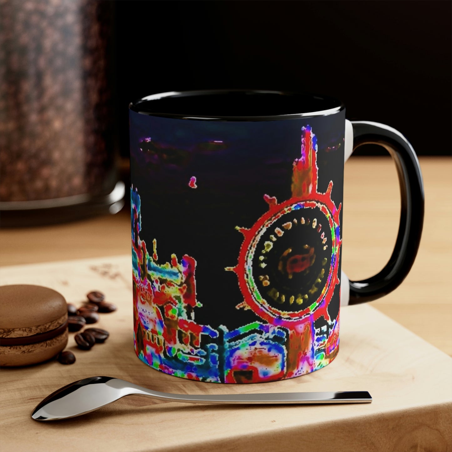 Accent Coffee Mug, 11oz ... "No.9 Fishermen's Grotto - Fishermen's Wharf, SF, California" ... Family Archives: 1970's ... Original Works ...