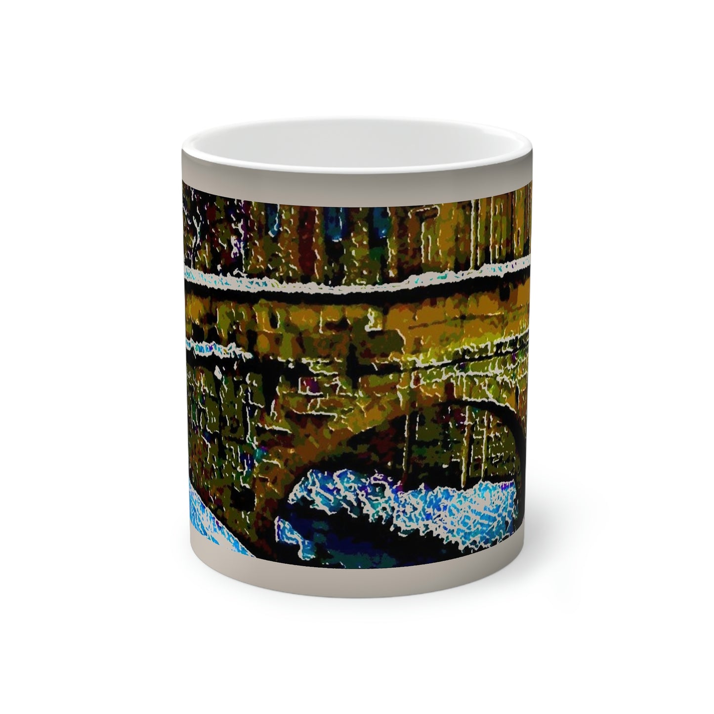 Color-Changing Mug, 11oz ...  Walikng The Streets & Alleys ... 'Strolling The Canals ... '  ... Original Works  ...