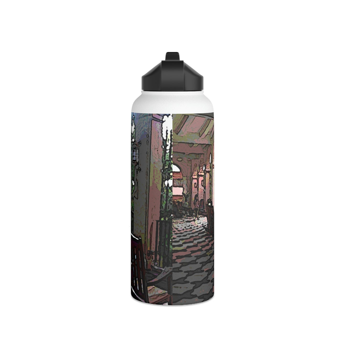 Stainless Steel Water Bottle, Standard Lid ... Lanai & Rocking Chairs At: 'The Pink Palace' ... The Royal Hawai'ian ... Honolulu, HI ... '27Oct2014' ... Original Works ...