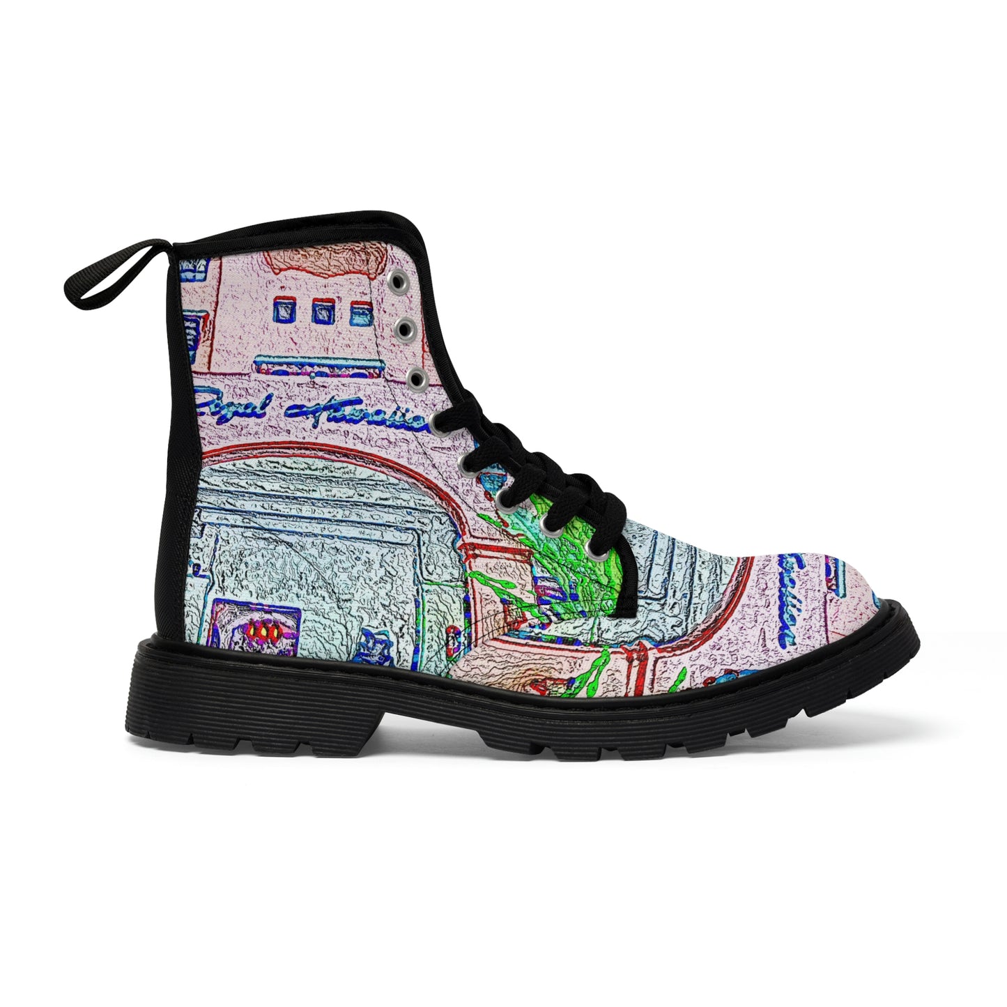Men's Canvas Boots ... "La Grande Entree" At: 'The Pink Palace' ... The Royal Hawai'ian ... Honolulu, HI ... '27Oct2014' ... Original Works ...