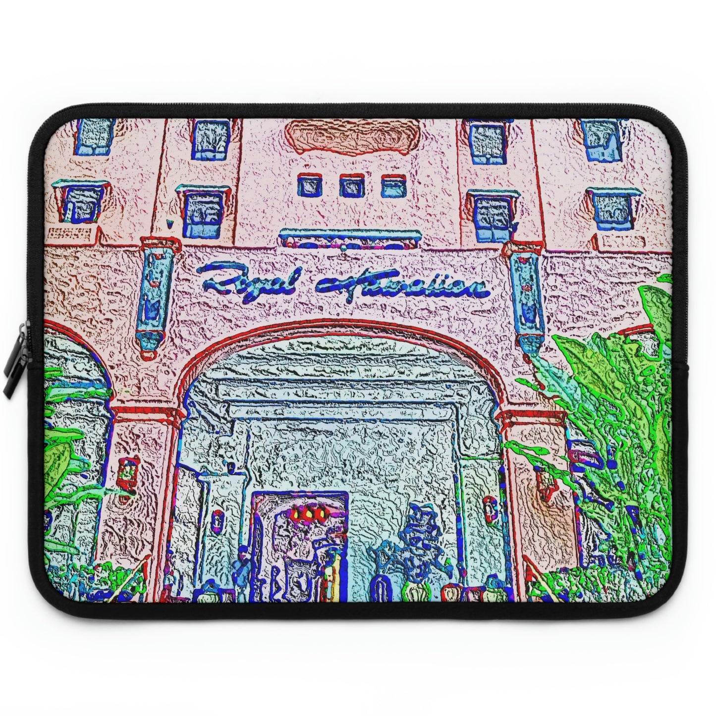 Laptop Sleeve ... "La Grande Entree" At: 'The Pink Palace' ... The Royal Hawai'ian ... Honolulu, HI ... '27Oct2014' ... Original Works ...