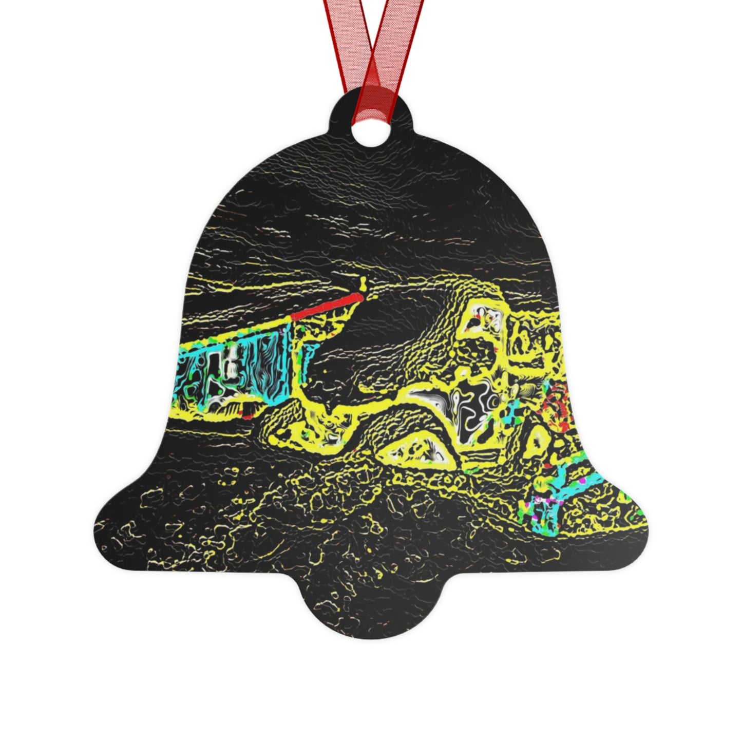 Metal Ornaments ... "Snow Vehicle In Snow Storm At-Rest" ... Circa 12Mar23 ... Central Idaho ... 18-Hours Rendering Time: Original Works ...