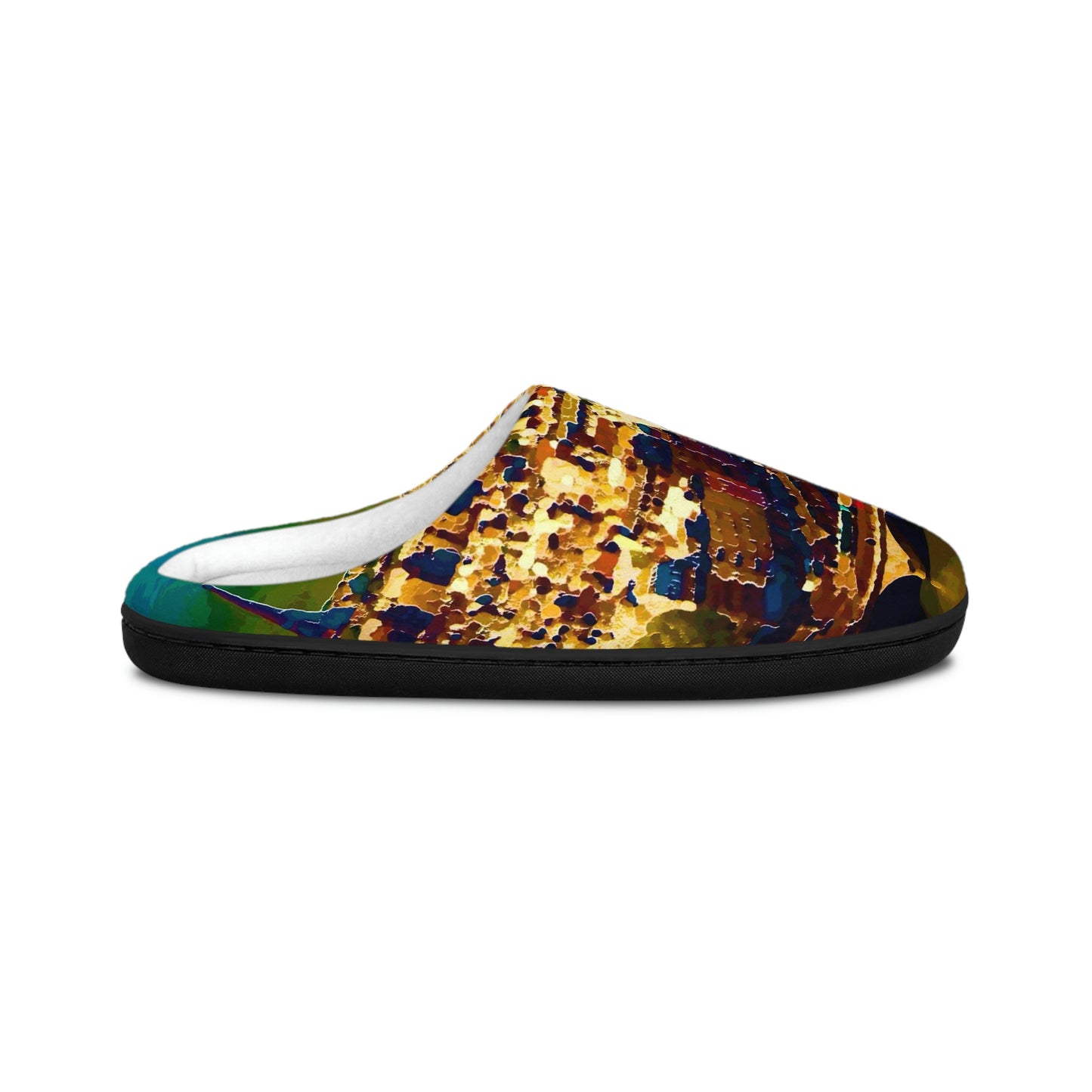Men's Indoor Slippers ... Au Paris ... "Along The River Seine" ... Barbara Joan Bonnel-Holt: 1972 ... Original Works ...