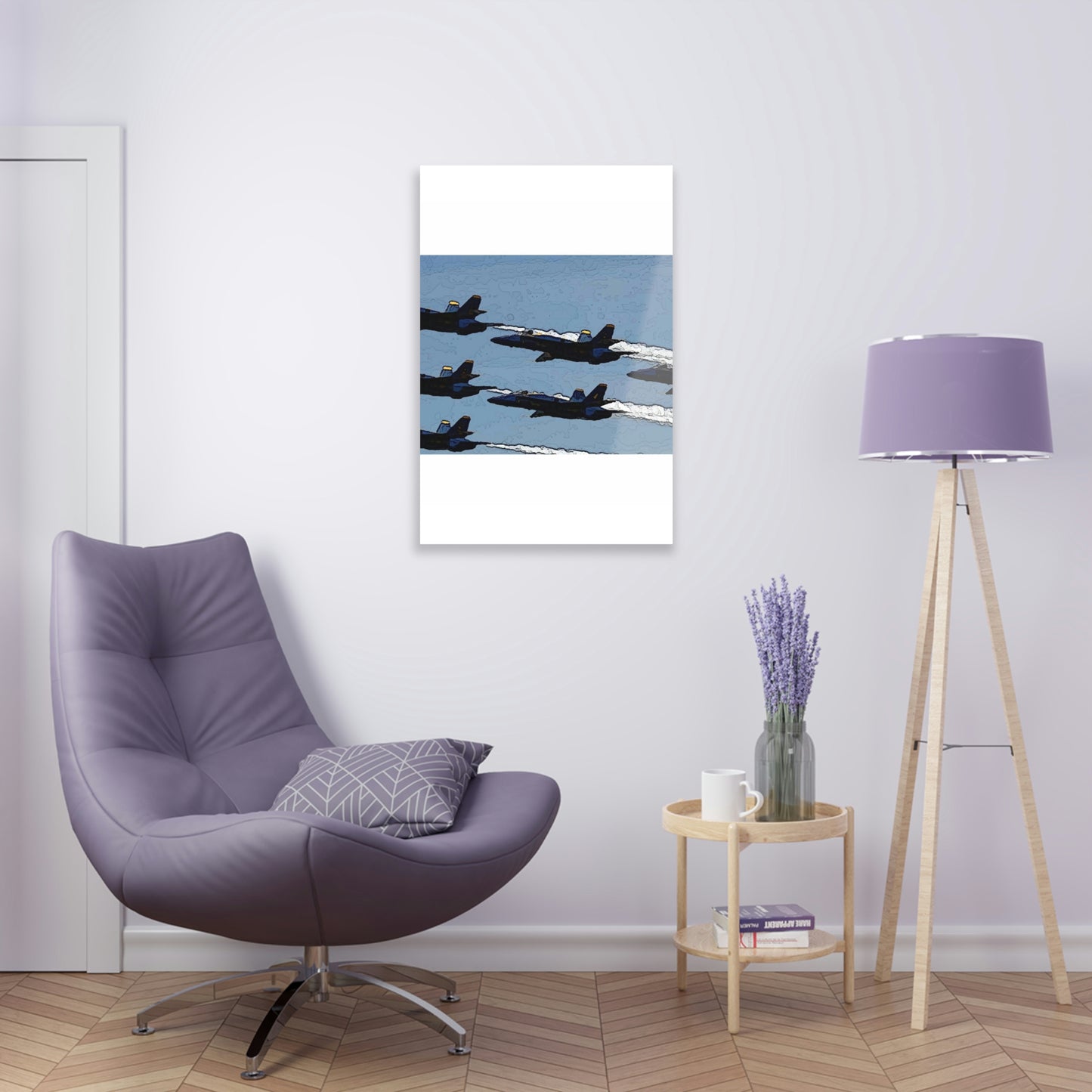 Acrylic Prints ... Seattle Seafair ..."Blue Angels Run Over Lake Washington" ... Circa Mid 1980's ... Dr FJ Holt ... Original Works ...
