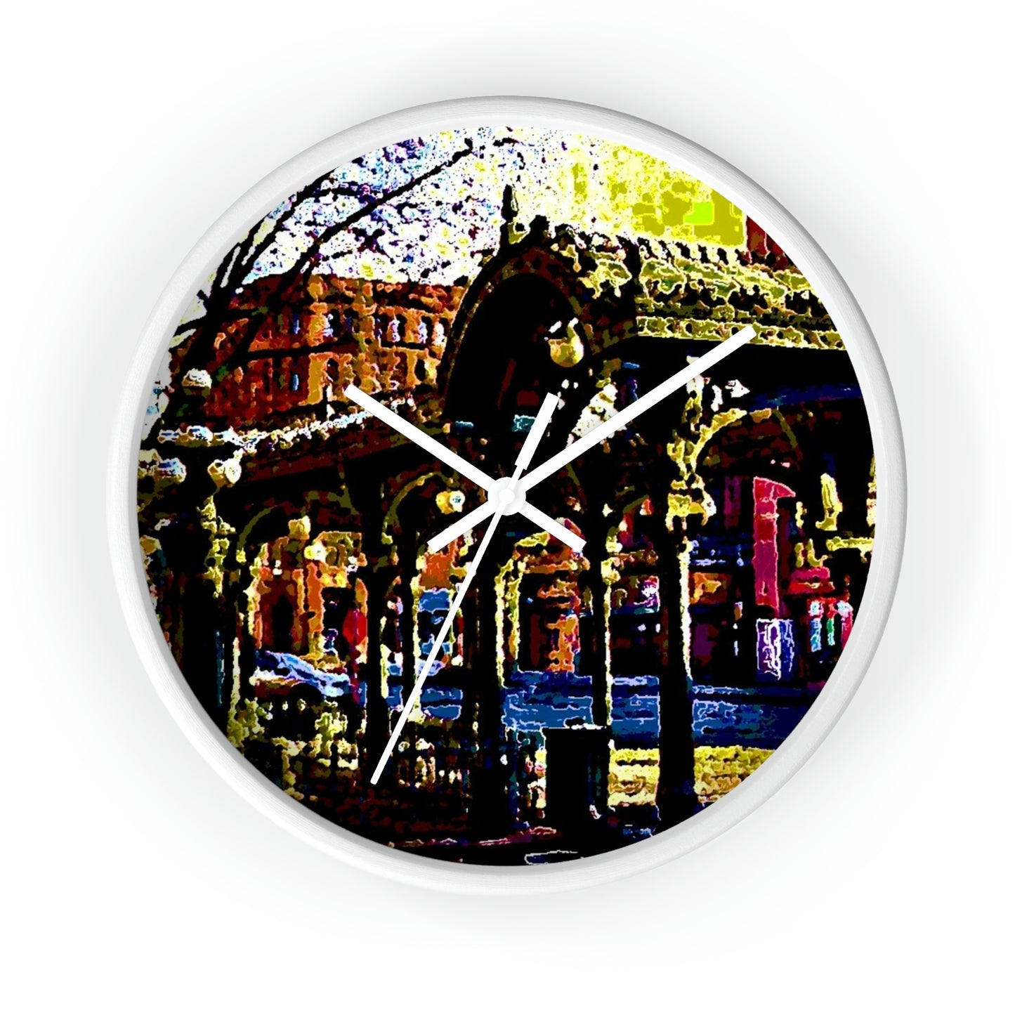Wall clock ... A Very Fine Place To Meet ... To Catch The Bus ... 'To Find A Friend' .. Just-To-Hangout ... Dr FJHolt Base Photo ... Original Works ...