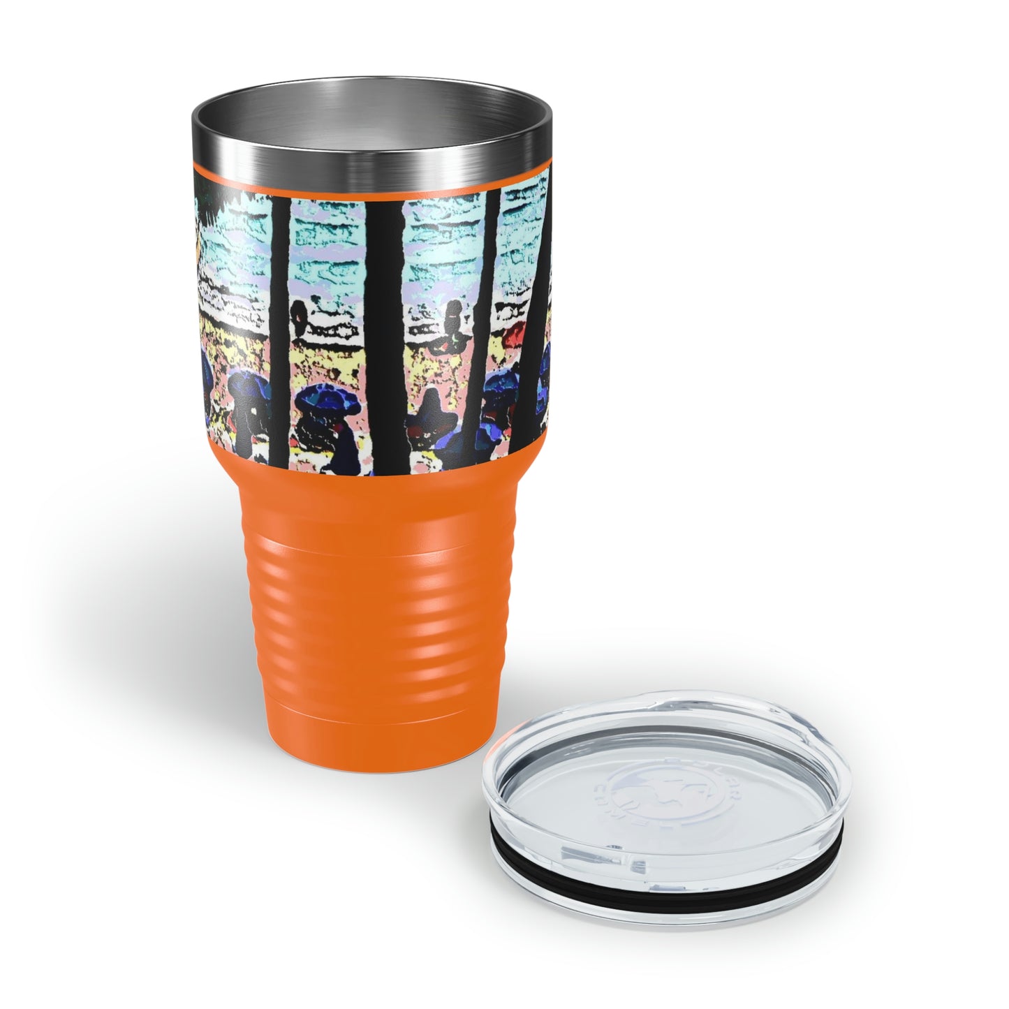 Ringneck Tumbler, 30oz ... "A Beautiful Beach Amongst The Palms" ... The Outrigger Waikiki, Honolulu, Oahu ... Original Works ...