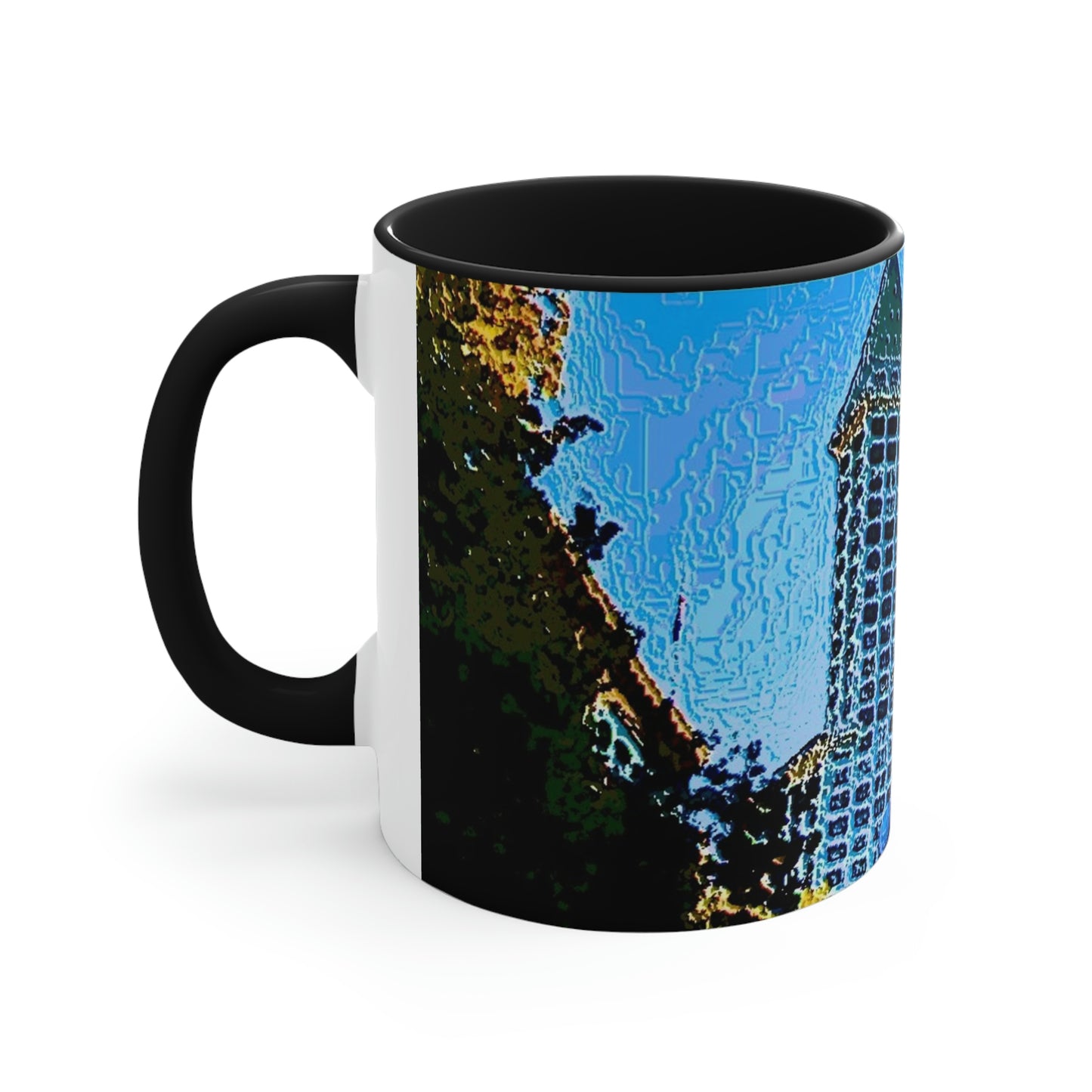 Accent Coffee Mug, 11oz ...  Pioneer Square & Smith Tower ... 'That World Famous View' ... Colleague Supplied Photo ... Original Works ...