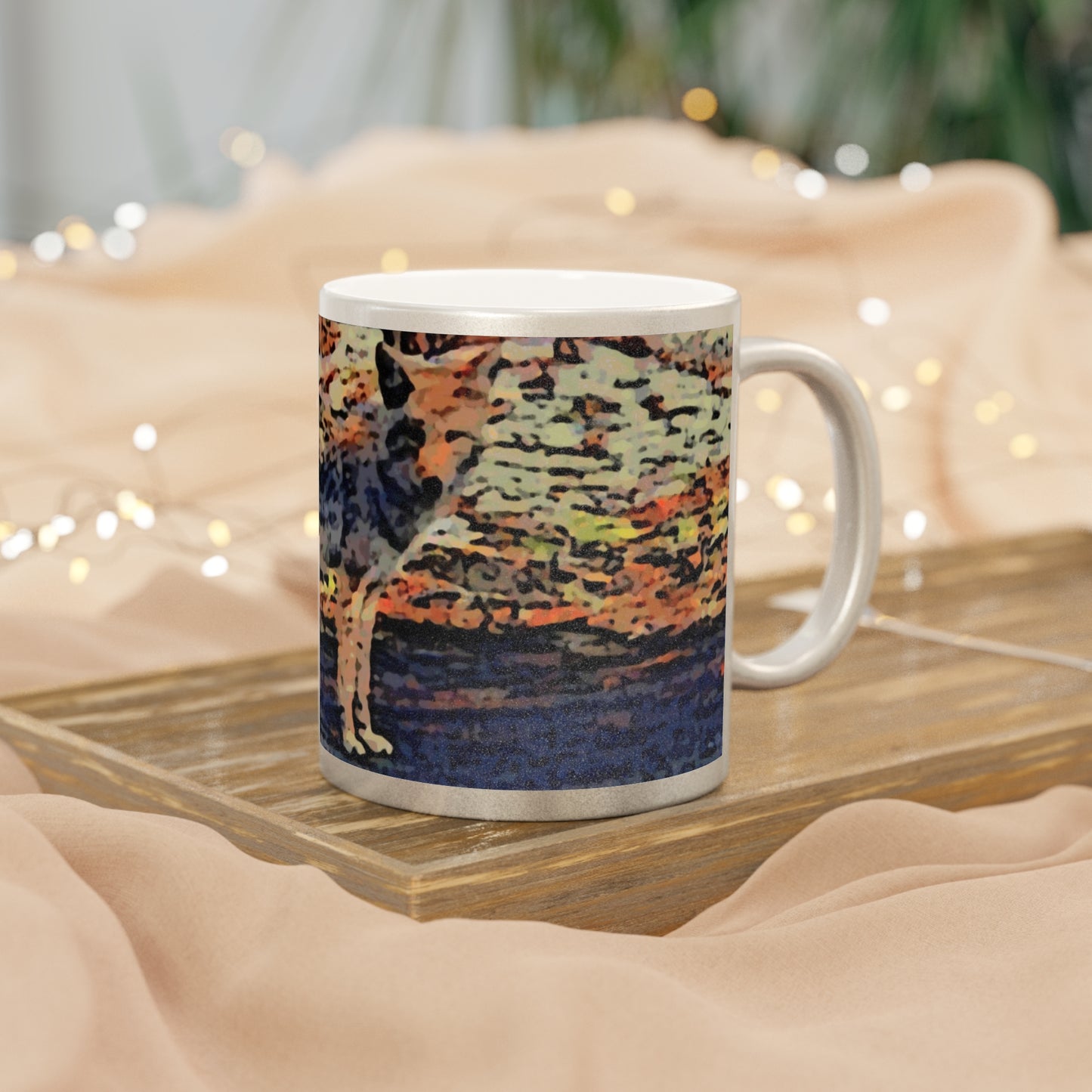 Metallic Mug (Silver\Gold) ... Coyote ... "Yosemite Valley: Circa May23 ... KPH Base Photo" ... Original Works ...