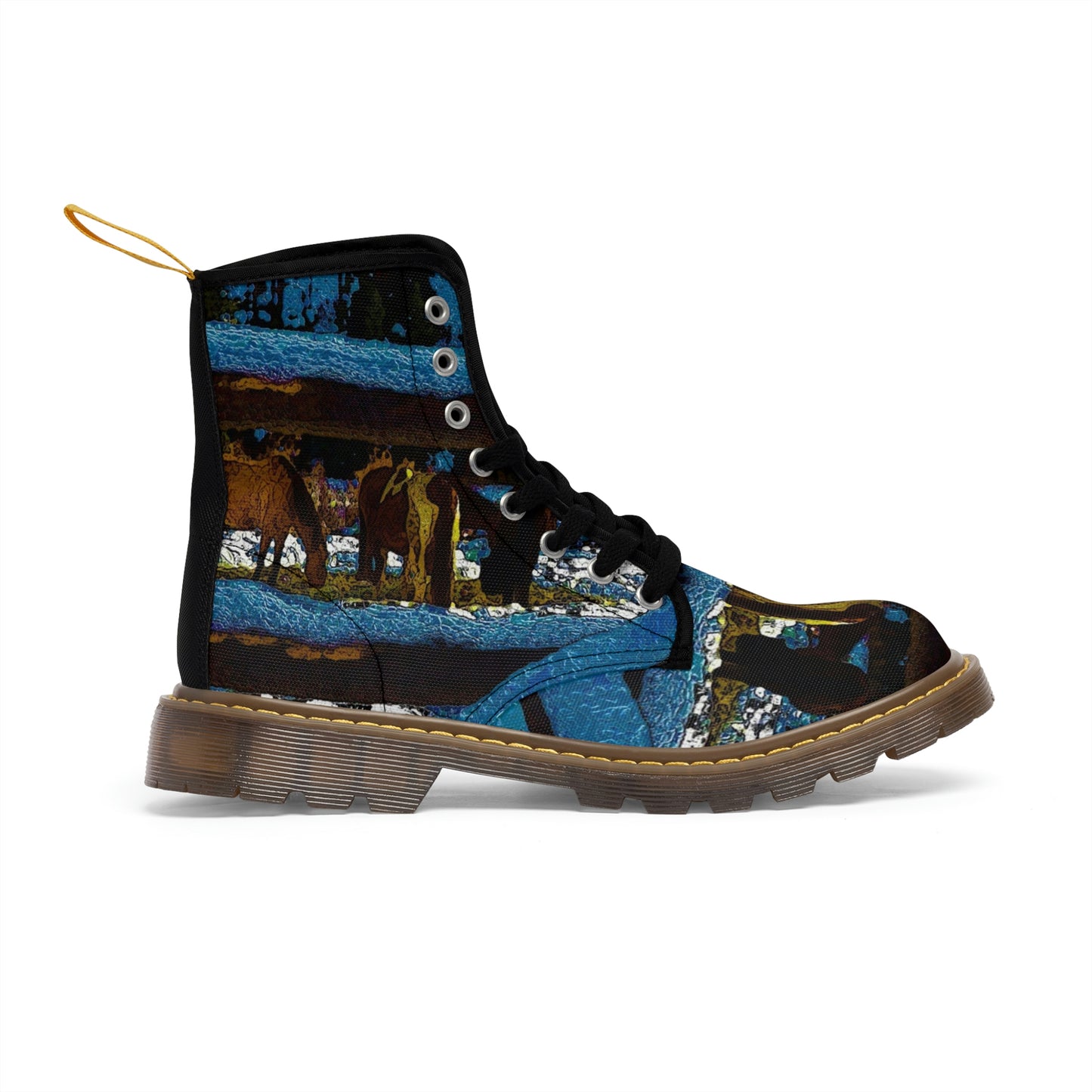 Women's Canvas Boots ...  A Horse ... A Saddle ...  Foraging Through The Snow ...  An_Asses 'Cry' ... Central Idaho, November 2022 ...  Original Works ..
