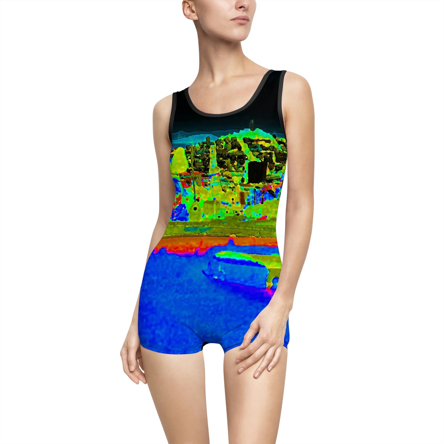 Women's Vintage Swimsuit ..."Lombard Street San Francisco, CA, USA" ... Family Archives 1970's ... Original Works ...
