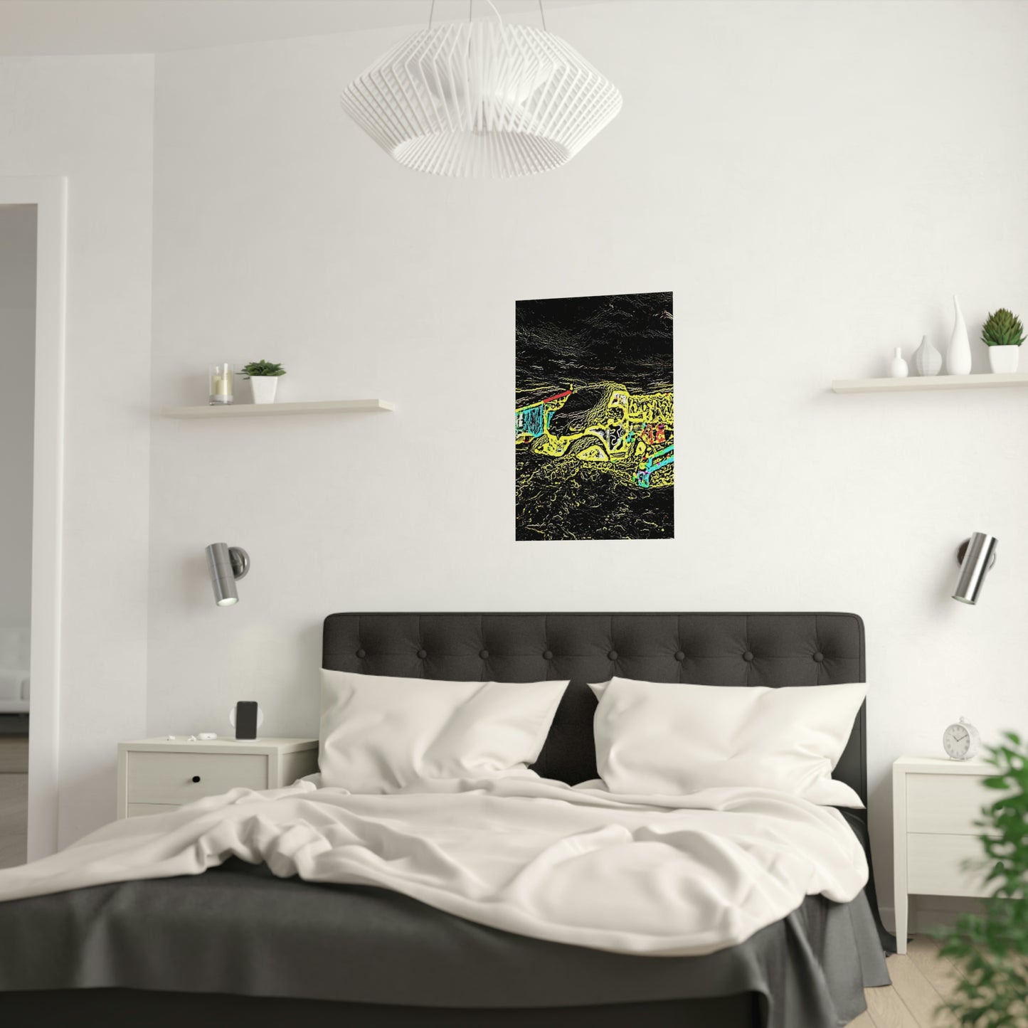 Satin Posters (210gsm) ... "Snow Vehicle In Snow Storm At-Rest" ... Circa 12Mar23 ... Central Idaho ... 18-Hours Rendering Time: Original Works ...