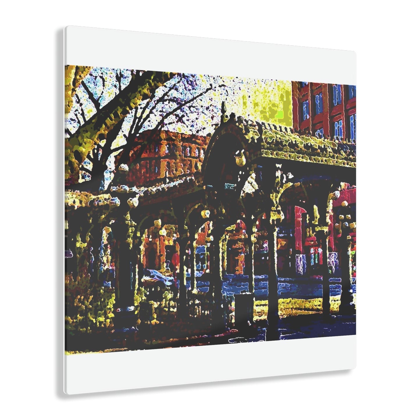 Acrylic Prints .. A Very Fine Place To Meet ... To Catch The Bus ... 'To Find A Friend' .. Just-To-Hangout ... Dr FJHolt Base Photo ... Original Works ...