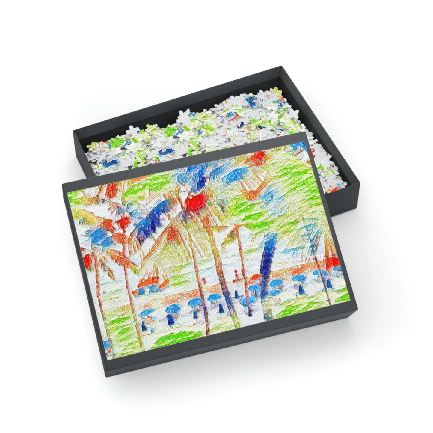 Puzzle (96, 252, 500, 1000-Piece) ... "The Royal Hawai'ian: Waikiki Beach_Beach" ... Honolulu, HI ... Ocotber 2014 (Halloween) ... Original Works ...