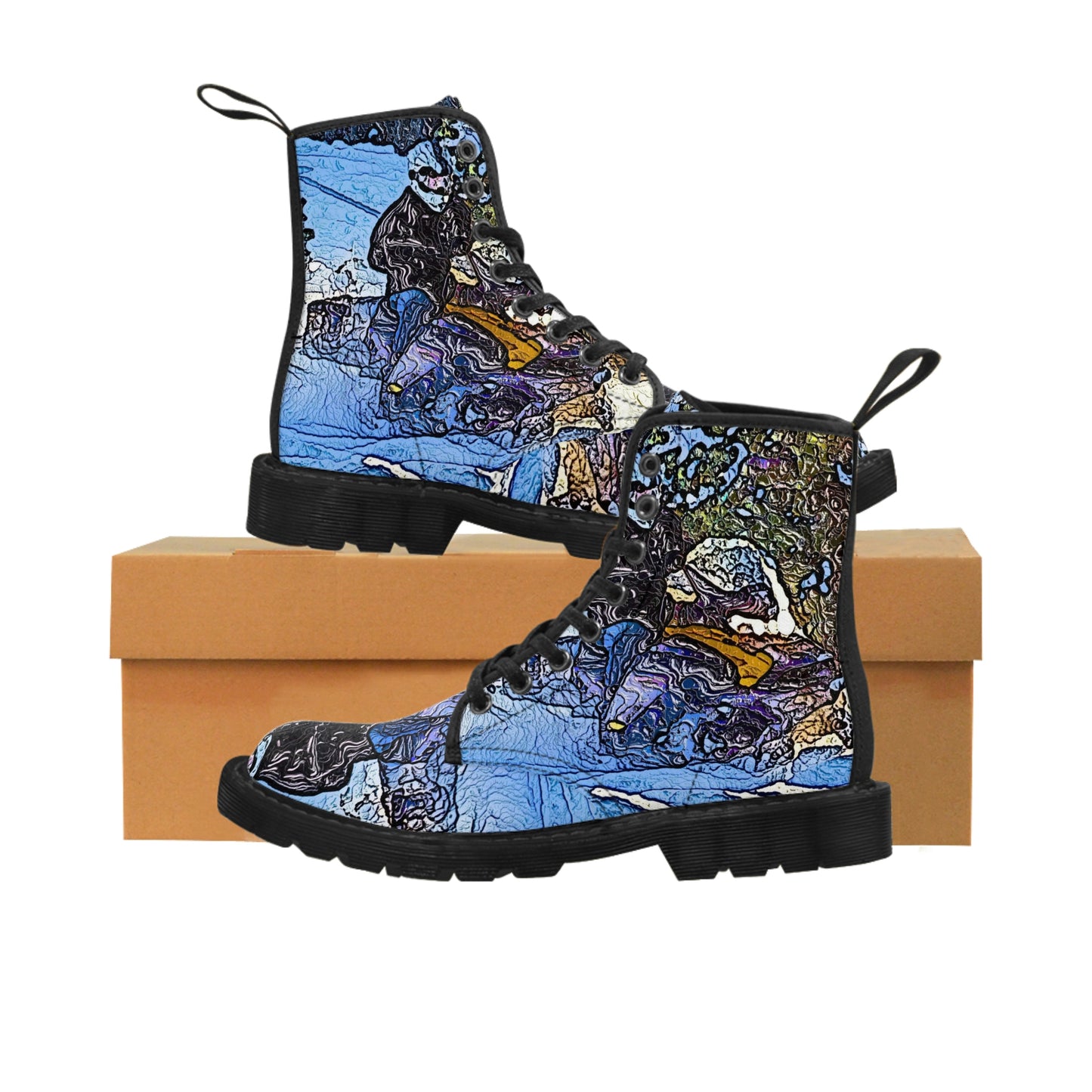 Men's Canvas Boots ... Blasting Through-The-Powder ... 'Central Idaho Mounains ... ' 2Dec22 ...