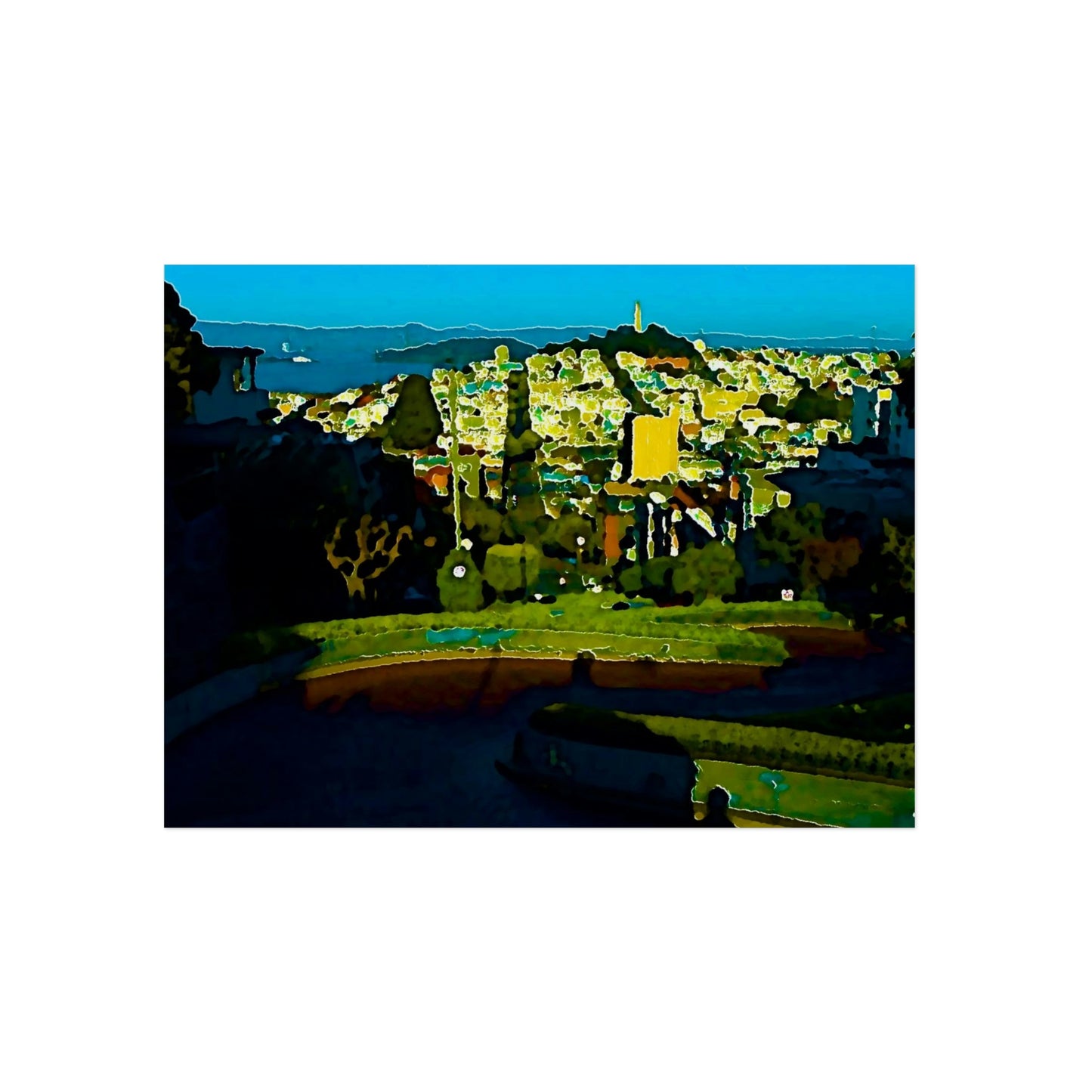Aluminum Composite Panels ... "A Very Curvy Road With Outstanding Views" ... 'Keep You Eyes On The Road!' ... Lombard St, SF, California_2 ... Family Archives (Father) ... Original Works ...
