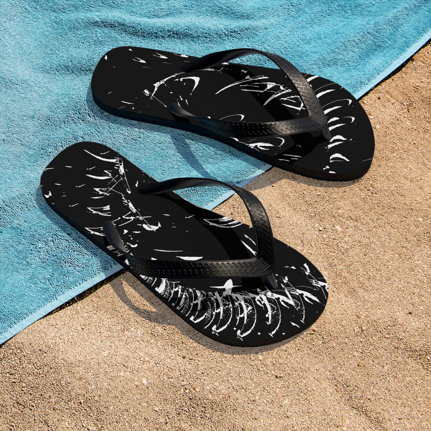 Unisex Flip-Flops ... "Waning Moon" ... Central Idaho ... October 2022 ... Rendering Time: 22 Hours ... Original Works ...