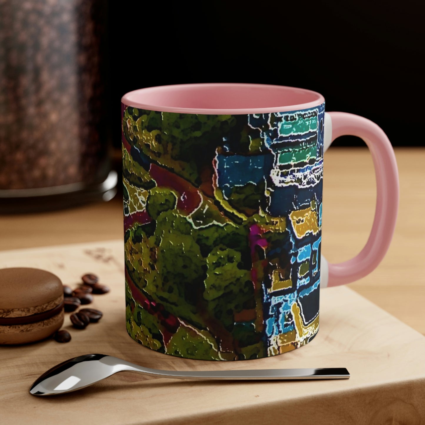 Accent Coffee Mug, 11oz ... A Crazy Street ... 'Eight Winding Curve-Switchbacks' ... "Lombard Street, San Francisco, CA' ... Family Archives: 1970's ... Original Works ...