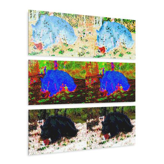 Acrylic Prints (Triptych) ... RCY: "Rhett Creek Yogi ... '500 Lbs Of Autumn Season Hunger' ..." September 2022 ... Central Idaho ... Original Works ...
