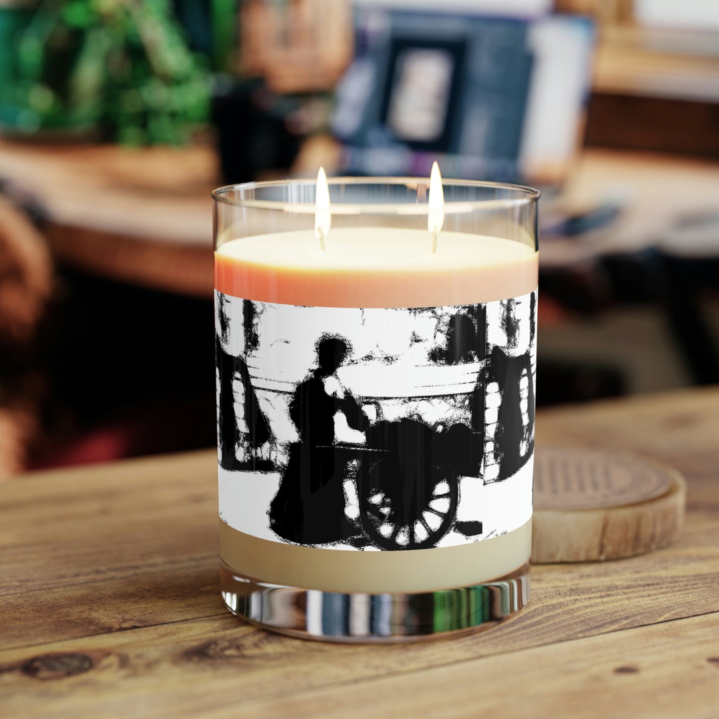 Scented Candle - Full Glass, 11oz ... Dublin's "Molly Malone Along Grafton Street" ... Cryin' Cockels & Muscles Alive-Alive-Oh ... Circa 2003 ... Original Works ...