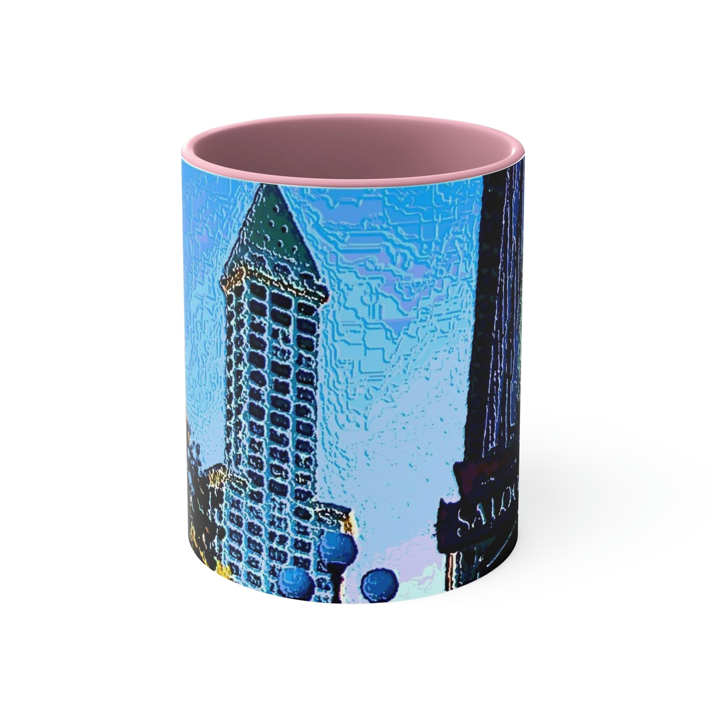 Accent Coffee Mug, 11oz ...  Pioneer Square & Smith Tower ... 'That World Famous View' ... Colleague Supplied Photo ... Original Works ...