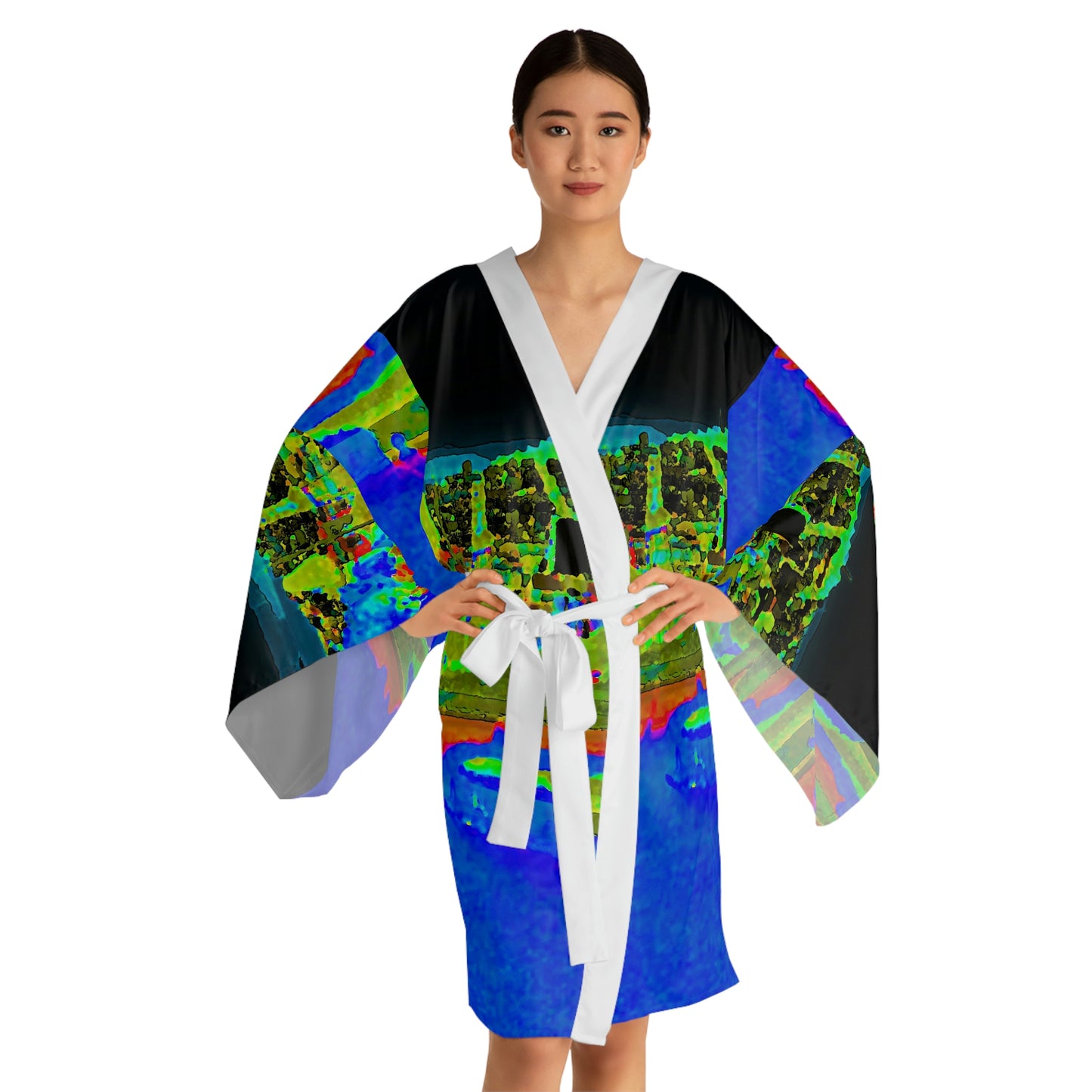 Long Sleeve Kimono Robe ... "Lombard Street San Francisco, CA, USA" ... Family Archives 1970's ... Original Works ...