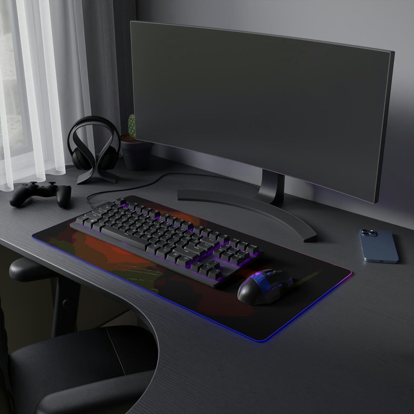 LED Gaming Mouse Pad ... Ruger .357 Magnum Early-Morning-Target-Practice ... 'Circa April 2022' ... Original Works ...