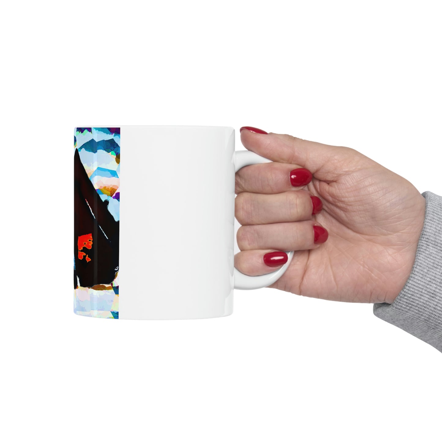 Ceramic Mug 11oz ... After An Intense Snow Storm ... 'Digging Out' ... A Vehicle & Cabin "In The Mountains" ... March 2023 ... Original Works ...
