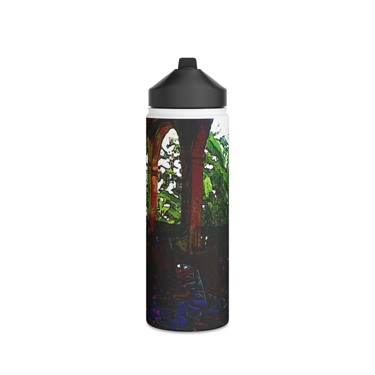 Stainless Steel Water Bottle, Standard Lid ... Lanai & Rocking Chairs At: 'The Pink Palace' ... The Royal Hawai'ian ... Honolulu, HI ... '27Oct2014' ... Original Works ...
