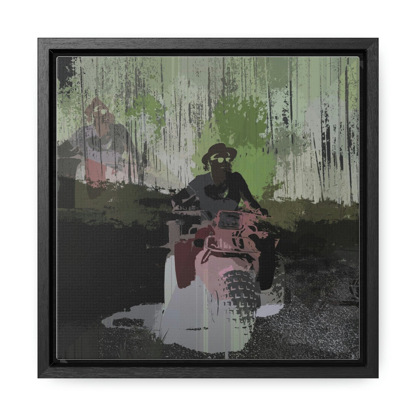 Gallery Canvas Wraps, Square Frame ...  3-Wheeln' N' Groovin The Mountain Roads ... Central Idaho ... Original Works ...