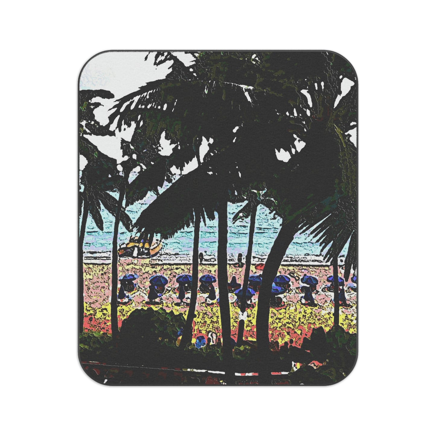 Picnic Blanket ... "A Beautiful Beach Amongst The Palms" ... The Outrigger Waikiki, Honolulu, Oahu ... Original Works ...
