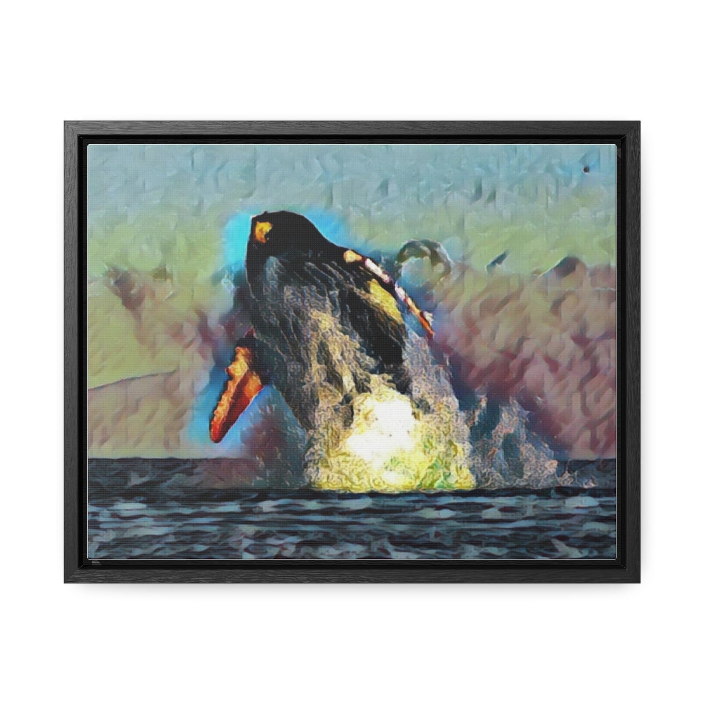 Gallery Canvas Wraps, Horizontal Frame ... An Extraordinary Humpback Breach ... 'With Explosive Energy' ... Family Archives (KPH) ... Circa: 21st Century. Maui, HI ... Original Works ...