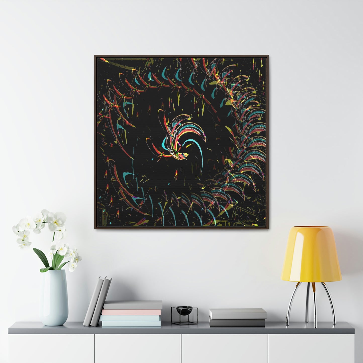 Gallery Canvas Wraps, Square Frame ... "Waning Moon" ... Central Idaho ... October 2022 ... Rendering Time: 22 Hours ... Original Works ...