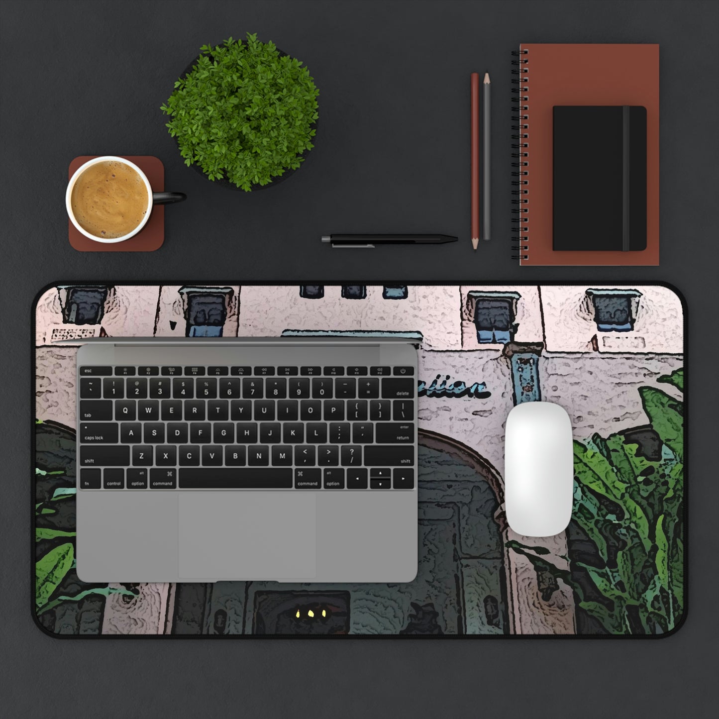 Desk Mat ... "La Grande Entree" At: 'The Pink Palace' ... The Royal Hawai'ian ... Honolulu, HI ... '27Oct2014' ... Original Works ...