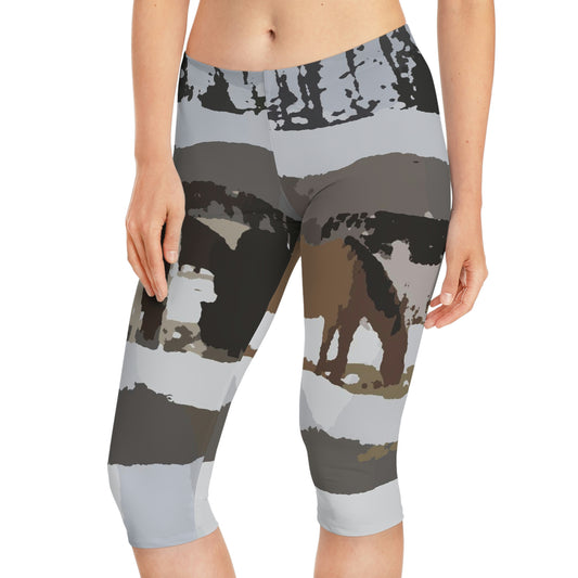 Women's Capri Leggings ... "For The Equine Enthusiast In The Family" ... Ride-Away ...!