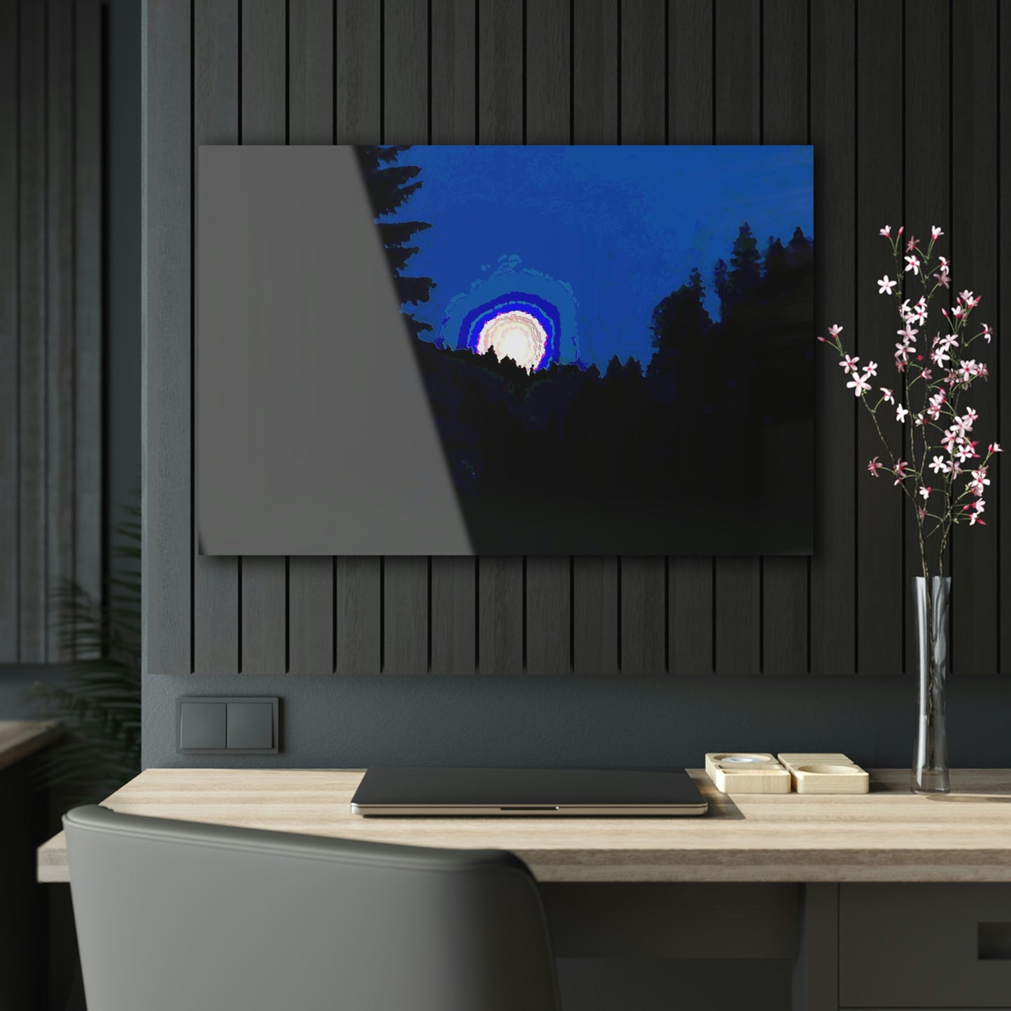 Acrylic Prints ... "The Road Home" ...' Over The River & Through The Woods To? ...' ... Moonscape Near Elk City, Idaho ... Original Works ... 5Jan23 ...