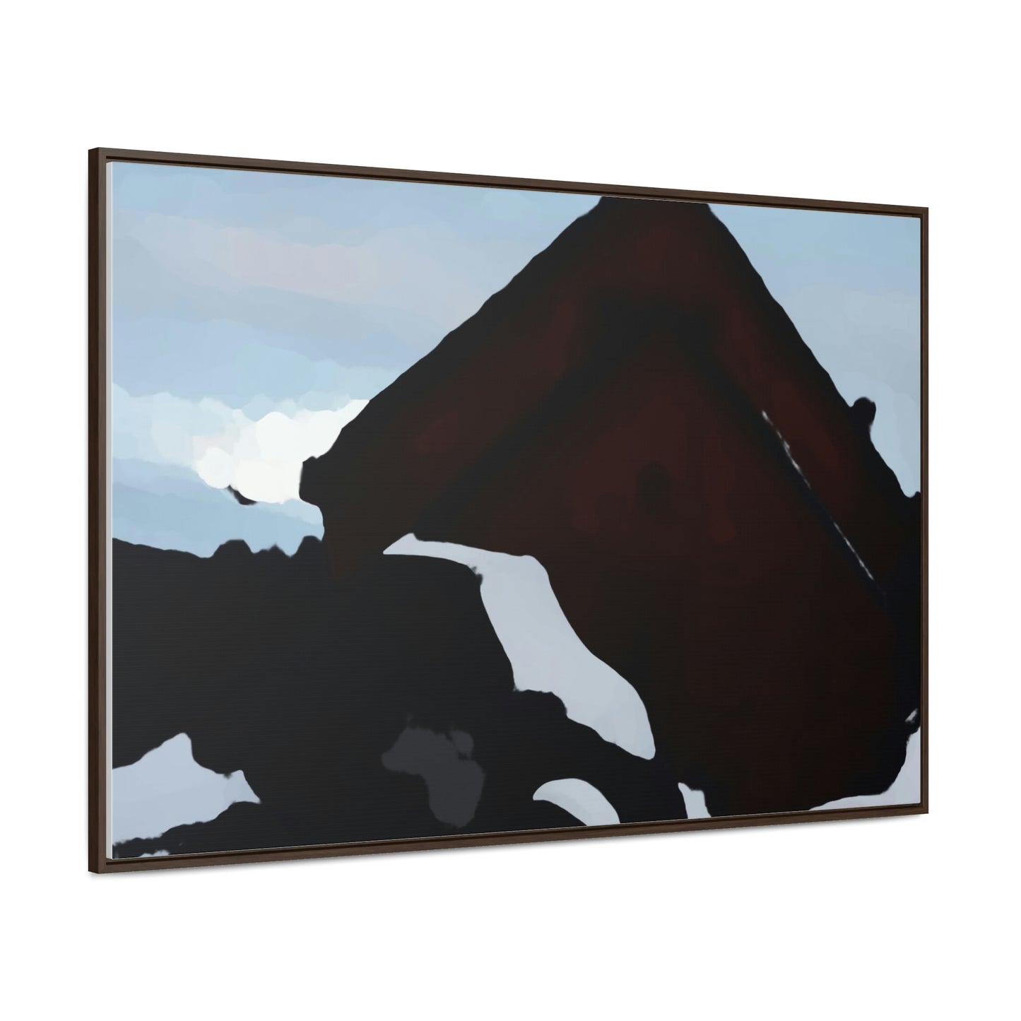Gallery Canvas Wraps, Horizontal Frame ... After An Intense Snow Storm ... 'Digging Out' ... A Vehicle & Cabin "In The Mountains" ... March 2023 ... Original Works ...