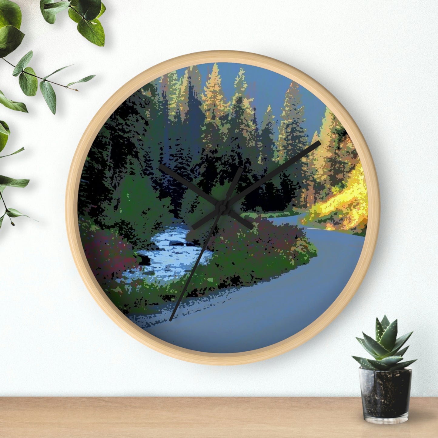 Wall clock ... The Road ... The River ... "Which Paralles The Curvilinear Nature Of-The-Other?" ... Red River, Idaho